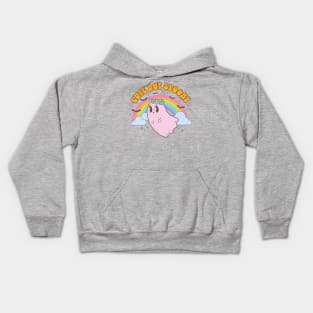 Retro Pink Kawaii Halloween Ghost Cute but Spooky Preppy Kids Hoodie